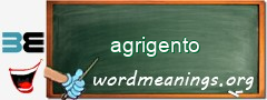 WordMeaning blackboard for agrigento